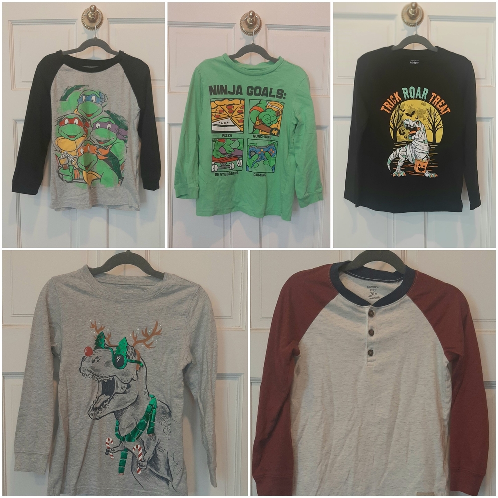 Boys Size 7 long Sleeve Shirts